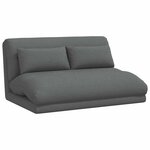 vidaXL Fauteuil de sol ajustable Gris foncé Tissu