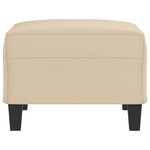vidaXL Repose-pied Crème 70x55x41 cm Tissu microfibre