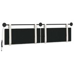 vidaXL Tête de lit suspendue Avec lumière LED Blanc Simili cuir