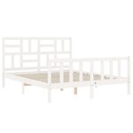 vidaXL Cadre de lit sans matelas blanc 160x200 cm bois de pin massif