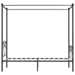 vidaXL Cadre de lit à baldaquin sans matelas gris métal 120x200 cm