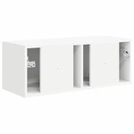 vidaXL Meuble TV mural Blanc 60 x 31 x 29.5 cm Bois d'ingénierie