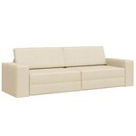 vidaXL Canapé-Lit Crème 245 x 78 x 77 cm tissu