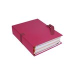 Chemise à sangle Dos extensible 12 cm Papier toilé 24 x 32 cm Bordeaux EXACOMPTA
