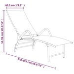 Vidaxl chaise longue textilène et aluminium taupe