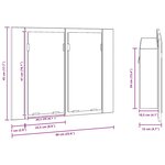 vidaXL Armoire à miroir à LED de bain Chêne sonoma 60x12x45 Acrylique
