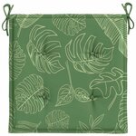vidaXL Coussins de chaise lot de 4 motif de feuilles 40x40x4 cm tissu