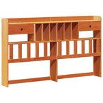 vidaXL Lit bibliothèque sans matelas cire marron 180x200 cm pin massif
