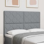 vidaXL Tête de lit style blocs diamant en tissu gris clair 140 cm