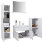 vidaXL Ensemble de meubles de salle de bain Blanc Aggloméré
