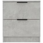 vidaXL Tables de chevet 2 Pièces Gris béton Bois d'ingénierie