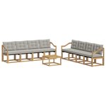 vidaXL Ensemble de canapés d'extérieur 9 pc Blanc et gris clair