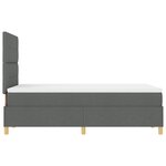vidaXL Lit Box Spring avec Matelas Gris Foncé 120x200 cm Tissu
