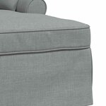 vidaXL Chaise lounge avec jupe Gris clair 91 x 157 x 91 cm tissu