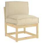 vidaXL Coussin de palette pour dossier beige 50 x 40 x 12 cm en tissu Oxford.