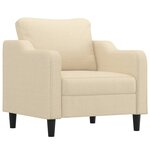 vidaXL Fauteuil Crème 60 cm Tissu