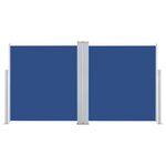 vidaXL Auvent latéral rétractable Bleu 117x600 cm