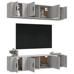 vidaXL Ensemble de meubles TV 6 Pièces Sonoma gris Bois d'ingénierie