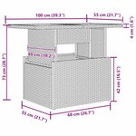 vidaXL Ensemble de Canapés de Jardin 7 Pièces avec Coussins Beige Rattan Poly