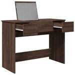 vidaXL Coiffeuse avec miroir chêne marron 100x45x76 cm