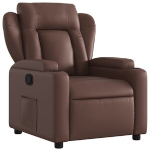 vidaXL Fauteuil inclinable Marron Similicuir