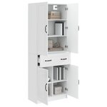 vidaXL Ensemble de Meubles 2 Pièces Blanc brillant Bois d'ingénierie