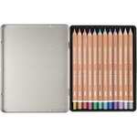 12 crayons de couleur brillants effet métallique