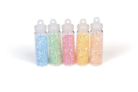 Microbilles Mini diamants pastel 5 flacons