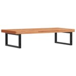 vidaXL Étagère de vasque murale acier et bois massif de hêtre