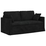 vidaXL Canapé Noir 158 x 78 x 80 cm Velours