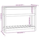 vidaXL Jardinière avec étagère 111 5x34 5x81 cm Bois massif de pin