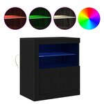 vidaXL Buffet Noir 60.5 x 37 x 67 cm Bois d'ingénierie