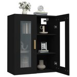vidaXL Armoire murale suspendue Noir 69 5x34x90 cm