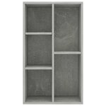 vidaXL Bibliothèque/Buffet Gris béton 50x25x80 cm Bois d’ingénierie