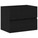 vidaXL Cabinet lavabo chêne noir 60x38 5x45 cm Bois d'ingénierie
