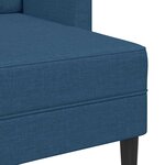 vidaXL Canapé 2 places avec méridienne en L bleu 125 cm tissu