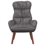 vidaXL fauteuil Gris 69 x 74 x 93 cm Cuir artificiel