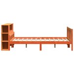 vidaXL Lit bibliothèque sans matelas cire marron 150x200cm bois massif