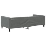 vidaXL Lit de jour gris foncé 100x190 cm tissu
