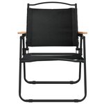vidaXL Chaises de camping lot de 2 Noir 54x55x78 cm Tissu Oxford