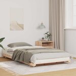 vidaXL Cadre de lit surélevé Marron 100 x 210 cm Bois massif en pin