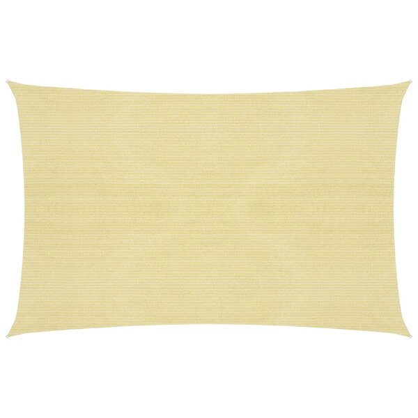 vidaXL Voile d'ombrage 160 g/m² Beige 4x5 m PEHD