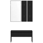 vidaXL Set de meubles de couloir 4 Pièces Chêne noir 80 x 30 5 x 40 cm