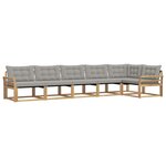 vidaXL Ensemble de canapés d'extérieur 6 pc Blanc et gris clair