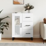 vidaXL Buffet blanc 69 5x34x90 cm bois d'ingénierie