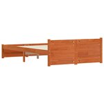 vidaXL Cadre de lit Marron cire 120 x 200 cm Bois massif en pin