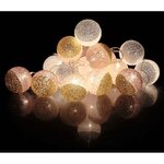 Guirlande lumineuse boules pailletées 16 leds