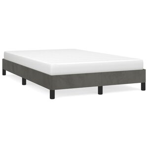 vidaXL Cadre de lit sans matelas gris foncé 120x190 cm velours