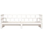 vidaXL Lit de jour avec lit gigogne blanc 80x200 cm bois de pin massif