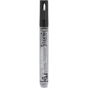 Marqueur acrylique Pointe ronde 0 7mm Argent précieux PÉBÉO